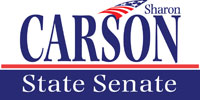 Sharon Carson for State Senate campaign logo